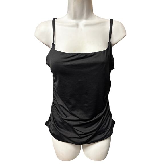 La Blanca Island Goddess Underwire Tankini Swimsuit Top Size 6 Black UPF 50+ - Picture 2 of 6